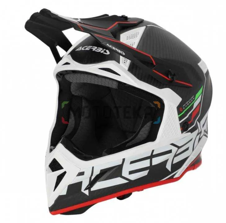 Шлем мото кроссовый Acerbis (Асербис) STEEL CARBON 22-06 Black/Red XS
