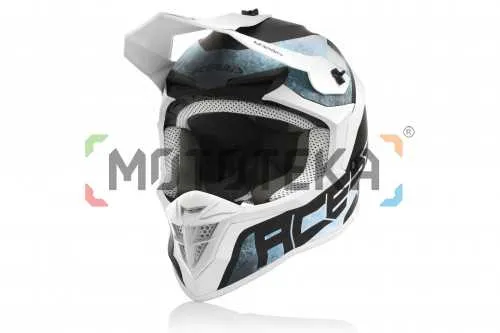 Шлем мото кроссовый Acerbis (Асербис) LINEAR White/Light-Blue M