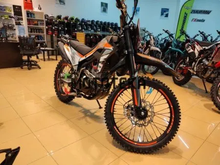 Мотоцикл кроссовый / эндуро Regulmoto (Регулмото) CR - X чёрный/оранжевый с ПТС - купить с доставкой, по выгодной цене в интернет-магазине Мототека