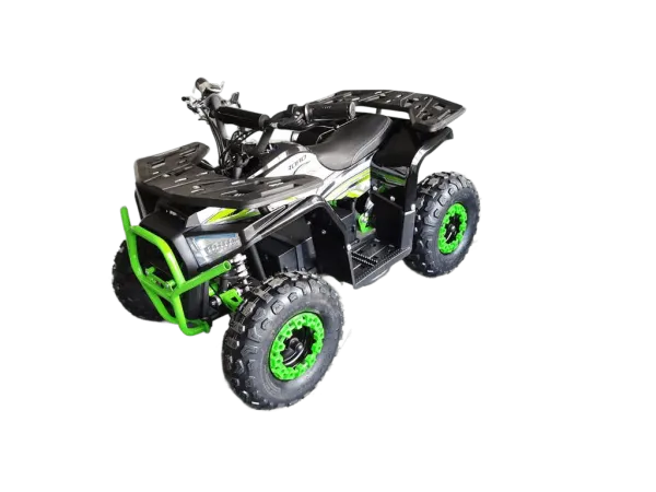 Электроквадроцикл детский Мотомир ORION 1000W чёрный/зелёный (машинокомплект) | Мототека