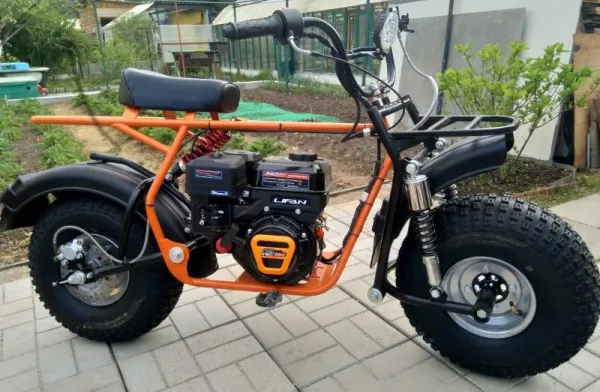 Мотоцикл внедорожный СКАУТ САФАРИ 3L - 8+ BIGFOOT (фара, перед. и зад. подвеска, KP230 - 8 л.с., руч.старт, диск торм) | Мототека