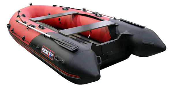 Лодка ПВХ Hunter (Хантер) 350 ПРО красный/чёрный | Мототека