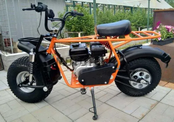 Мотоцикл внедорожный СКАУТ САФАРИ 3L - 8+ BIGFOOT (фара, перед. и зад. подвеска, KP230 - 8 л.с., руч.старт, диск торм) | Мототека