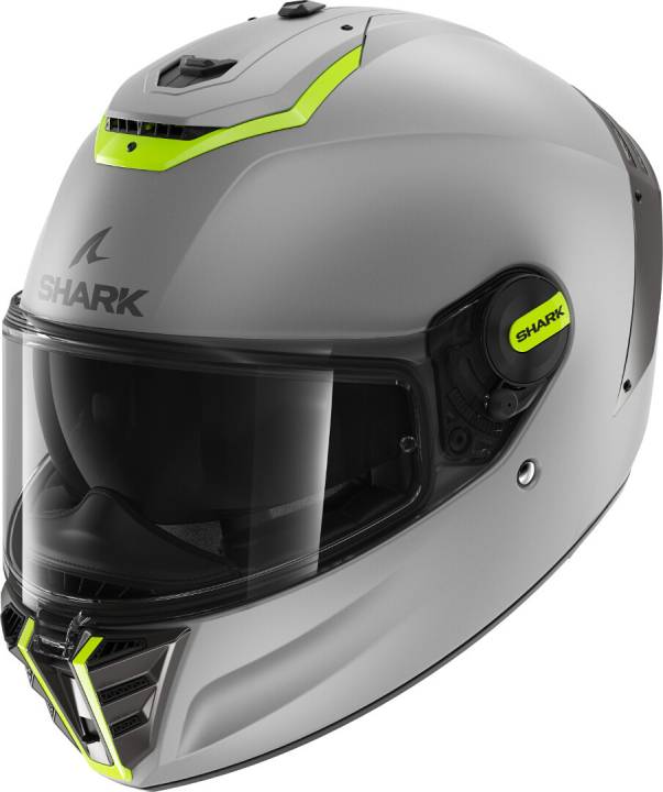 Шлем мото интеграл Shark (Шарк) SPARTAN RS BLANK MAT Silver/Yellow/Silver XXL