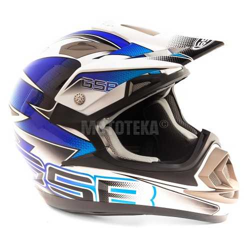 Шлем кроссовый GSB XP - 14 PRO RACE BLUE