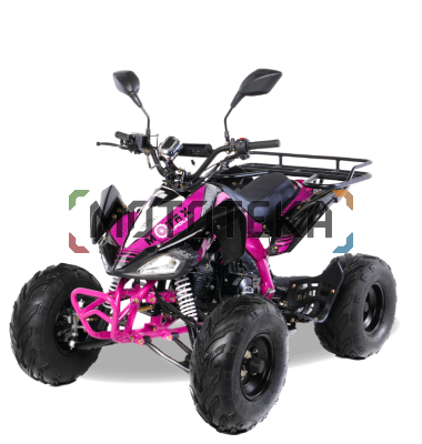 Квадроцикл детский Motax (Мотакс) ATV T - Rex LUX 125 (машинокомплект) чёрный/фиолетовая рама