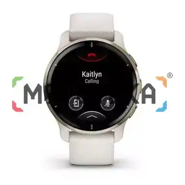 Смарт-часы Garmin (Гармин) Venu 2 PLUS, GPS, слон.кость с зол. безелем, с силиконовым ремешком (010-02496-12)