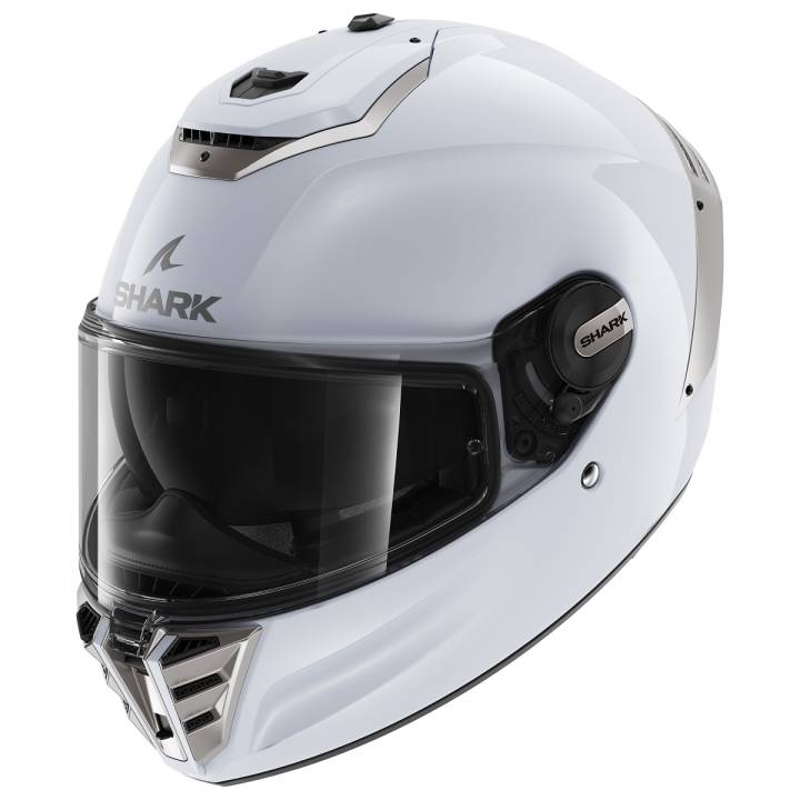Шлем мото интеграл Shark (Шарк) SPARTAN RS BLANK White/Silver Glossy XS