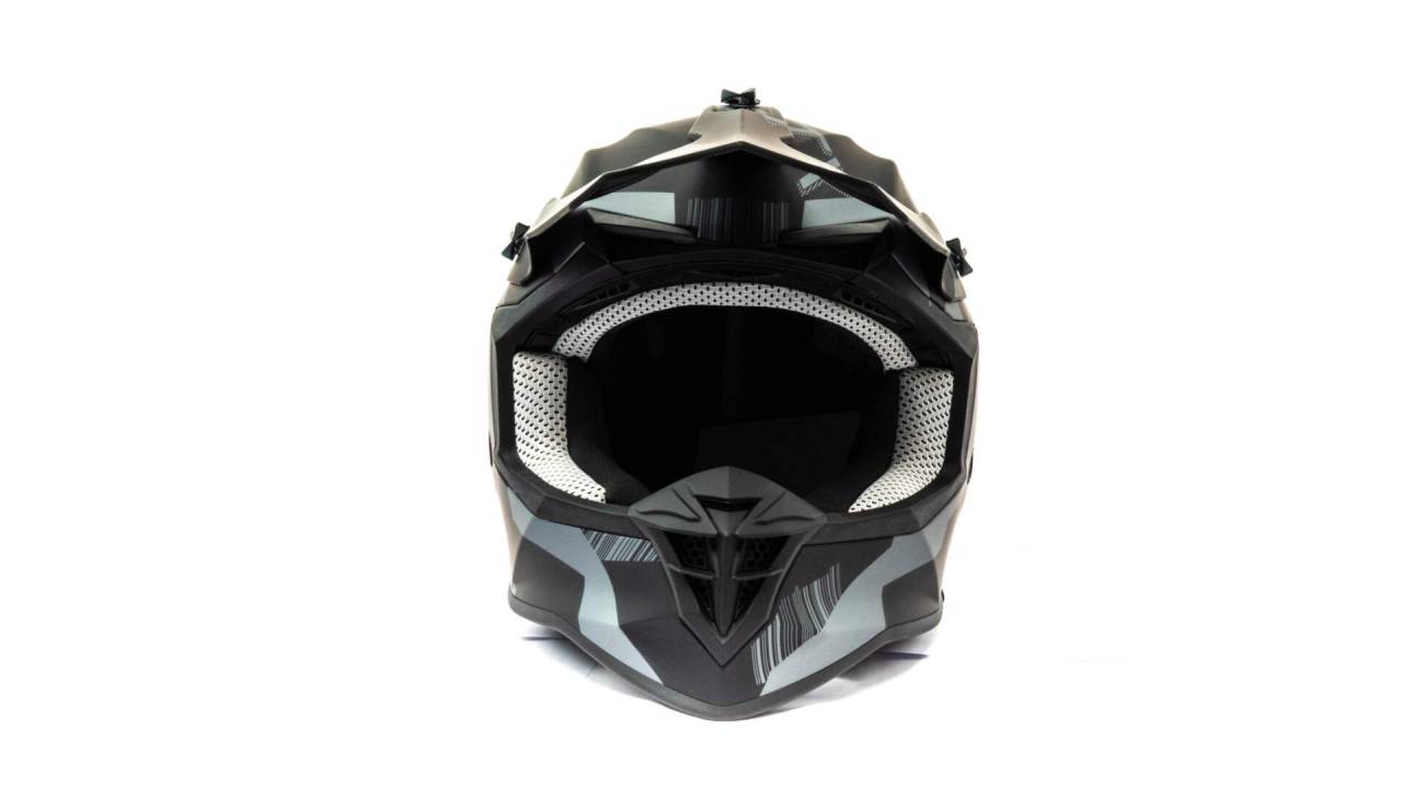 Шлем мото кроссовый GTX 633 (S) #7 BLACK/GREY