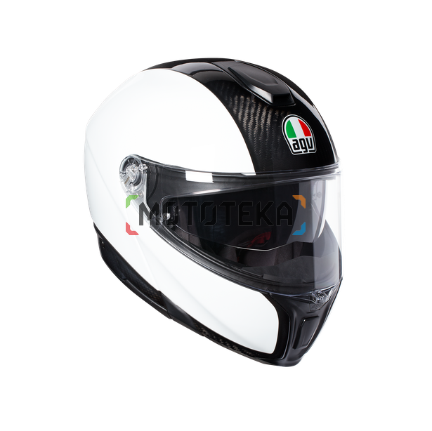 Шлем мото модуляр AGV (АГВ) SPORTMODULAR MONO Carbon/White S