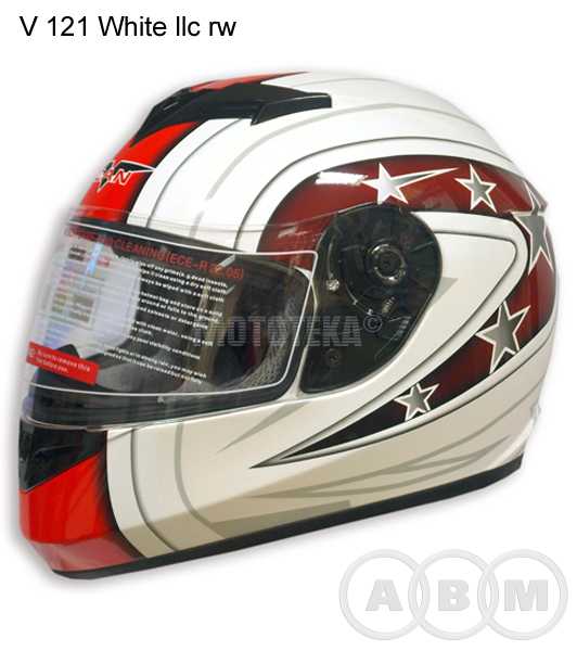 Шлем интеграл VCAN (Вкан) V 121 White / LLC - RW (M)