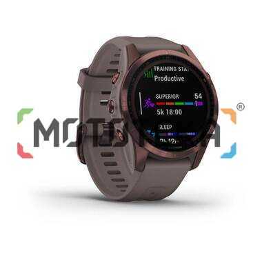 Мультиспорт.часы Garmin (Гармин) Fenix 7s Sapphire Solar,темная бронза с серым ремешком (010-02539-29)