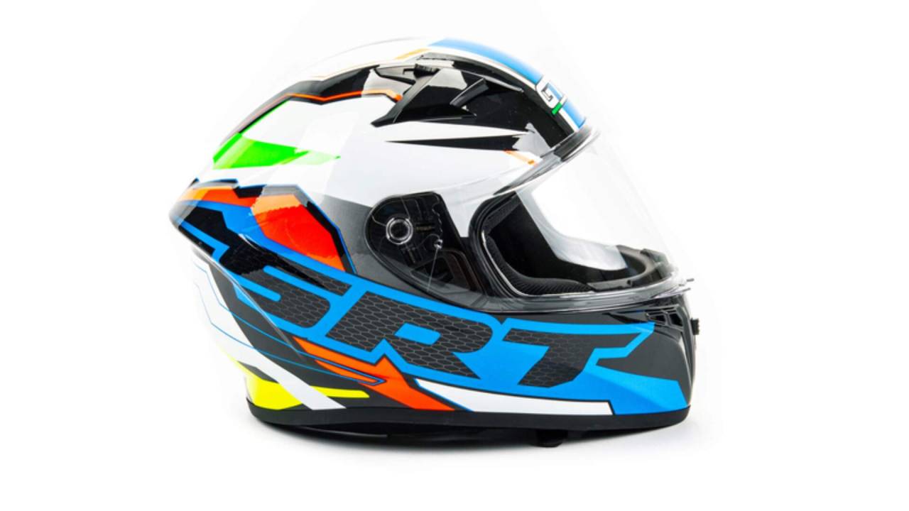 Шлем мото интеграл GTX 578 (S) #2 BLACK/ ORANGE GREEN