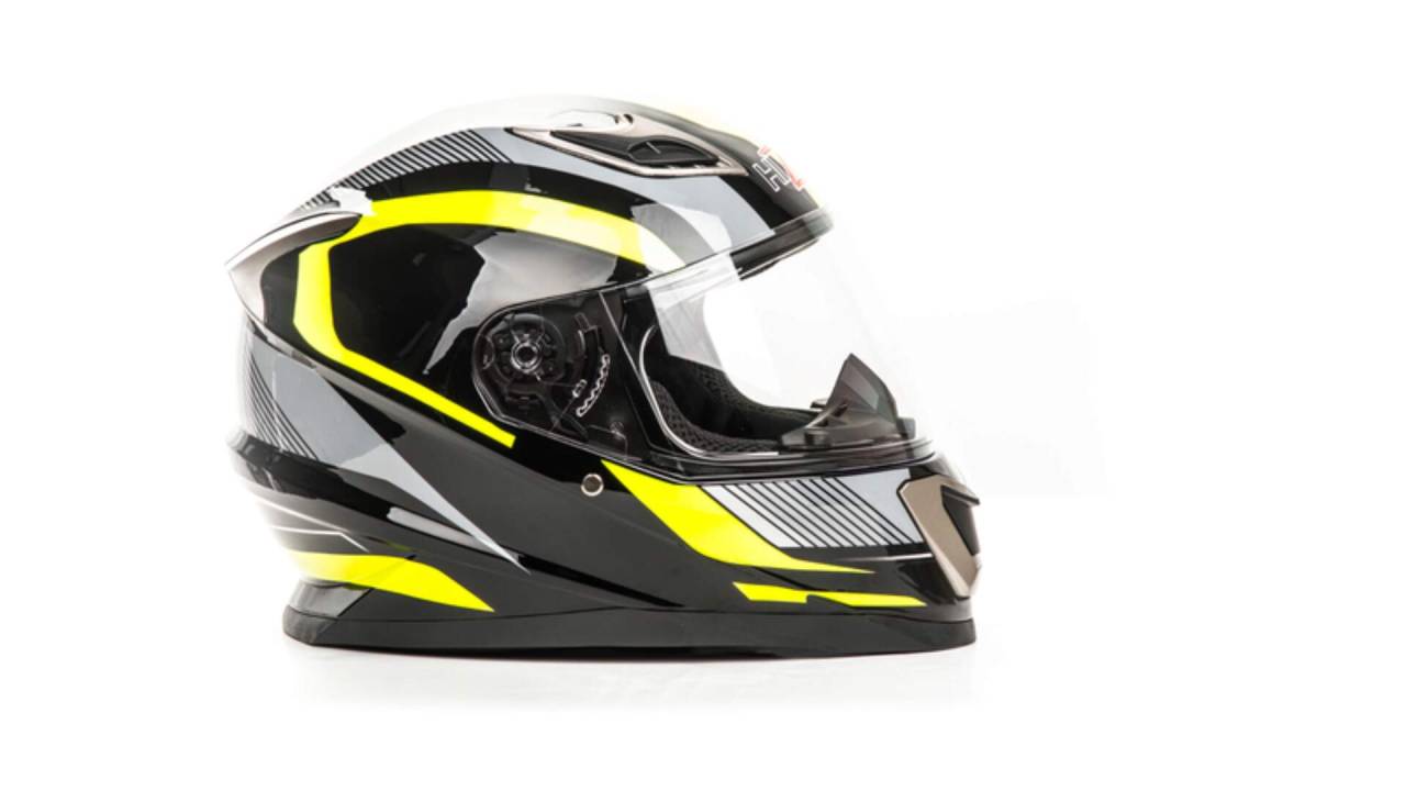 Шлем мото интеграл HIZER (Хайзер) B562 (XL) #1 black/yellow