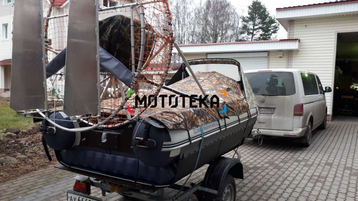 Лодка ПВХ ФЛАГМАН DK 550 AIR серый/синий