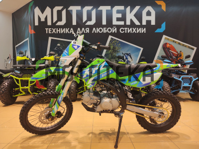 Питбайк Apollo (Аполло) RFZ Start 125 LE с фарой и электростартером 17/14 зелёный