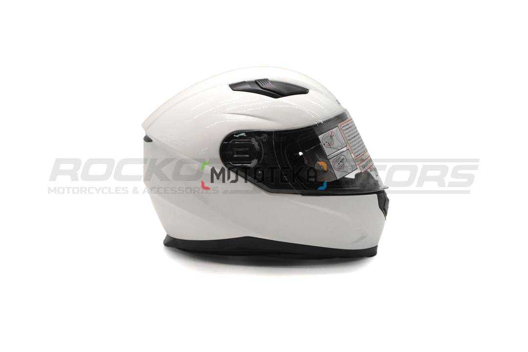 Шлем интеграл с очками ROCKOT (Рокот) RM-133 Solid White (M) (белый глянцевый однотонный)