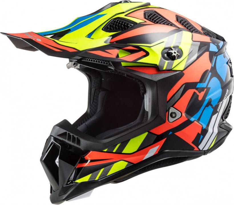 Шлем мото LS2 (ЛС2) MX700 SUBVERTER EVO RASCAL черно-оранжевый XS