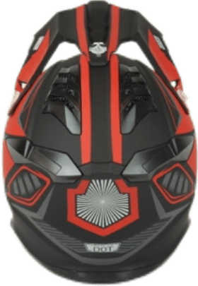 Шлем мото кроссовый Helmet TQ 602 чёрный/красный XL | Мототека