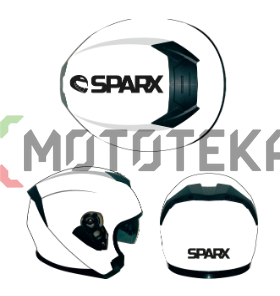 Шлем мото открытый Sparx (Спаркс) Armo белый 2XL