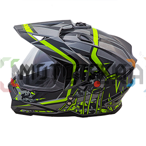 Шлем мото кроссовый AiM (Аим) JK802S Yellow/Grey/Black XS