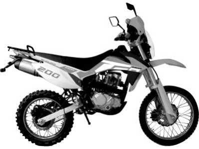 Мотоцикл кроссовый / эндуро Racer (Рейсер) RC200GY - C2 Enduro зелёный с ПТС