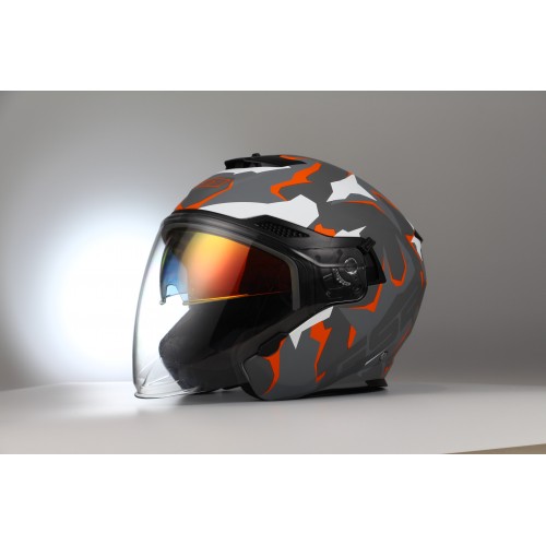 Шлем мото открытый GSB G - 263 ORANGE CAMO
