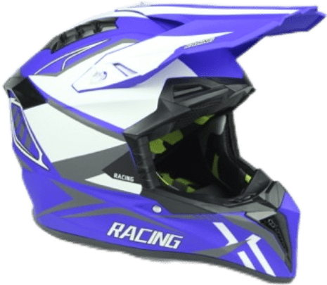 Шлем мото кроссовый Helmet TQ 602 фиолетовый/белый XL | Мототека