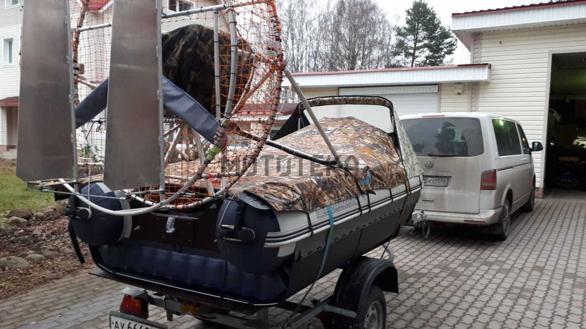 Лодка ПВХ ФЛАГМАН DK 380 AIR серый/синий