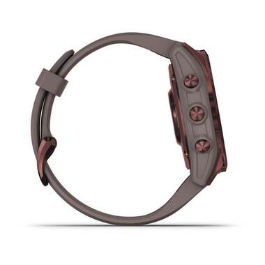 Мультиспорт.часы Garmin (Гармин) Fenix 7s Sapphire Solar,темная бронза с серым ремешком (010-02539-29) | Мототека