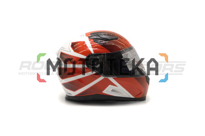 Шлем интеграл с очками ROCKOT (Рокот) RM-133 Warcry (XL) (красный/белый глянцевый)