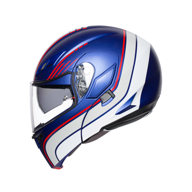 Шлем мото модуляр AGV (АГВ) COMPACT ST MULTI Boston Matt Blue/White/Red XL