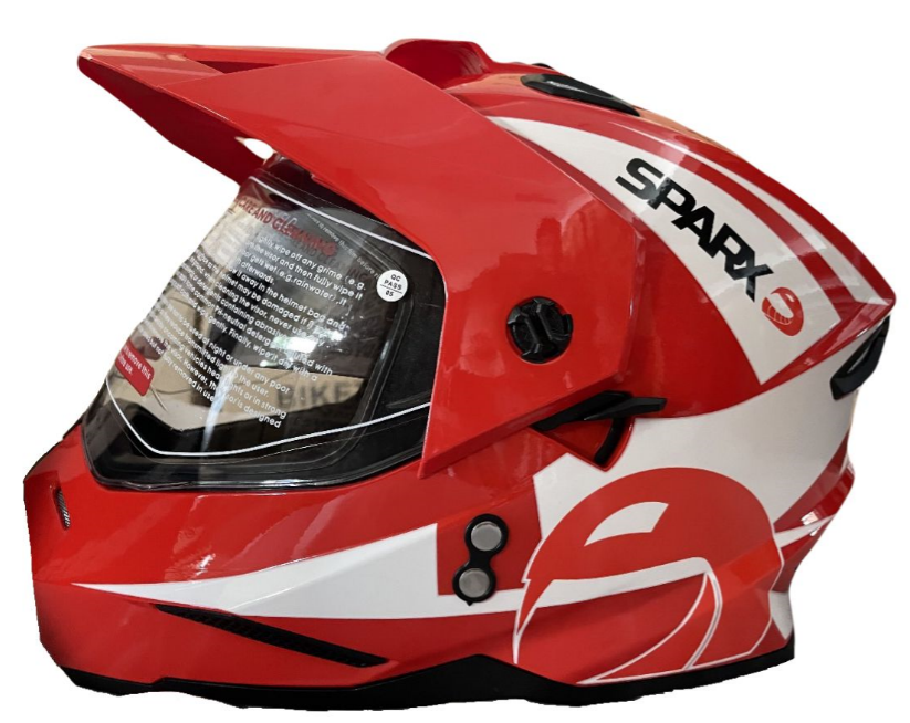 Шлем мото кроссовый Sparx (Спаркс) Matador красный XL