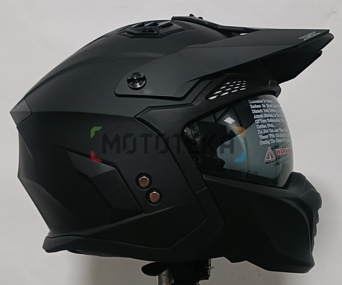 Шлем мото RSX Samurai (711) чёрный матовый 2XL