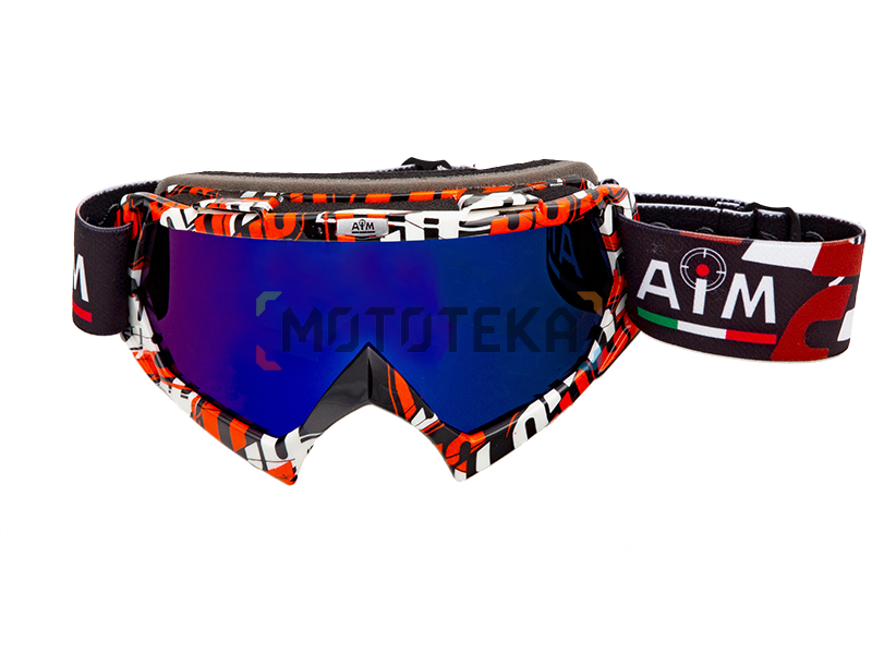 Мотоочки кроссовые AiM (Аим) (PRO) 157-700 Red-White-Black Glossy