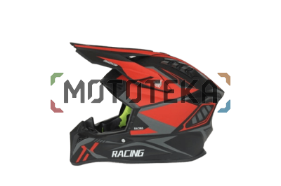 Шлем мото кроссовый Helmet TQ 602 чёрный/красный XL