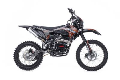 Мотоцикл кроссовый / эндуро BSE (БСЕ) Z1 150e 19/16 Zebra Orange 2 (ЧЕРНЫЙ ПЛАСТИК)