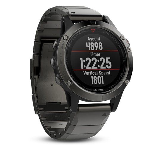 Часы Garmin (Гармин) FENIX 5X SAPPHIRE серые с металлическим браслетом | Мототека