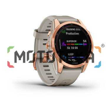 Мультиспорт.часы Garmin (Гармин) Fenix 7s Solar,розовое золото с песочным силиконовым ремешком (010-02539-11)
