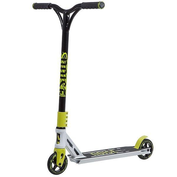 Самокат трюковый Novatrack (Новатрак) NOICE BL, белый с зеленым