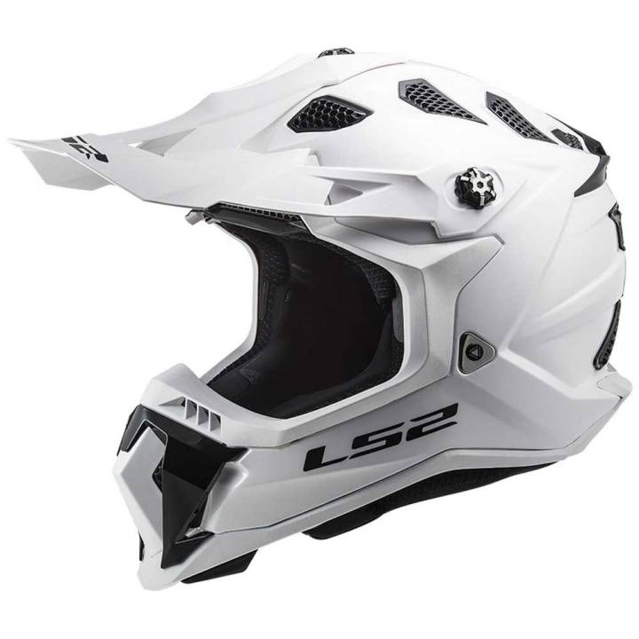 Шлем мото LS2 (ЛС2) MX700 SUBVERTER EVO SOLID белый XS