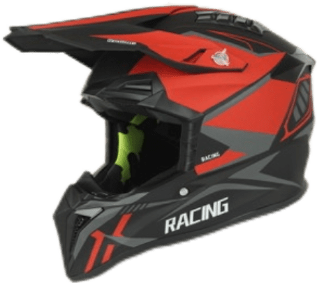 Шлем мото кроссовый Helmet TQ 602 чёрный/красный XL | Мототека