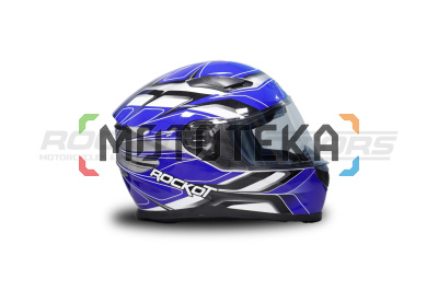 Шлем интеграл с очками ROCKOT (Рокот) RM-133 Impulse (XL) (синий/серый глянцевый)