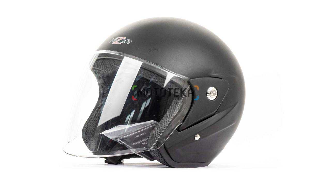 Шлем мото открытый HIZER (Хайзер) 212 (L) matte-black