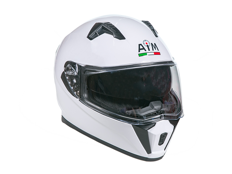 Шлем мото интеграл AiM (Аим) JK320 White Glossy M