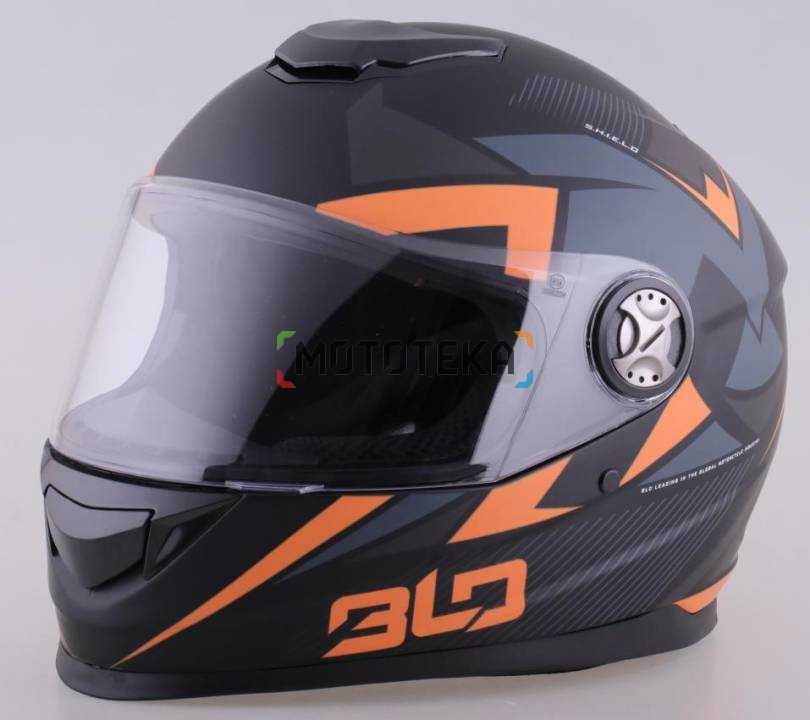 Шлем мото интеграл RACER (Рейсер) BLD-M62 (XL) черный/оранжевый