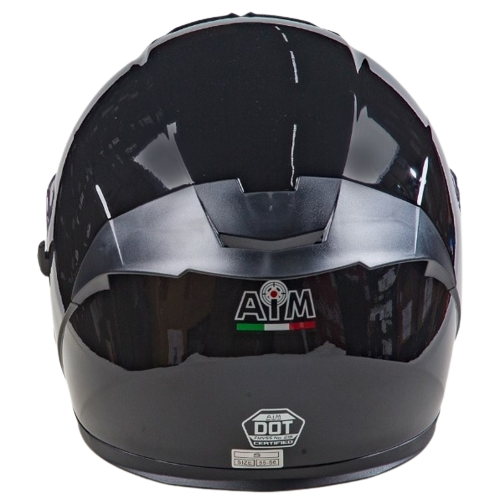 Шлем мото открытый AiM (Аим) JK526 Black Glossy XXL
