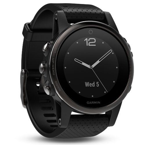 Часы Garmin (Гармин) FENIX 5S SAPPHIRE черные с черным ремешком | Мототека