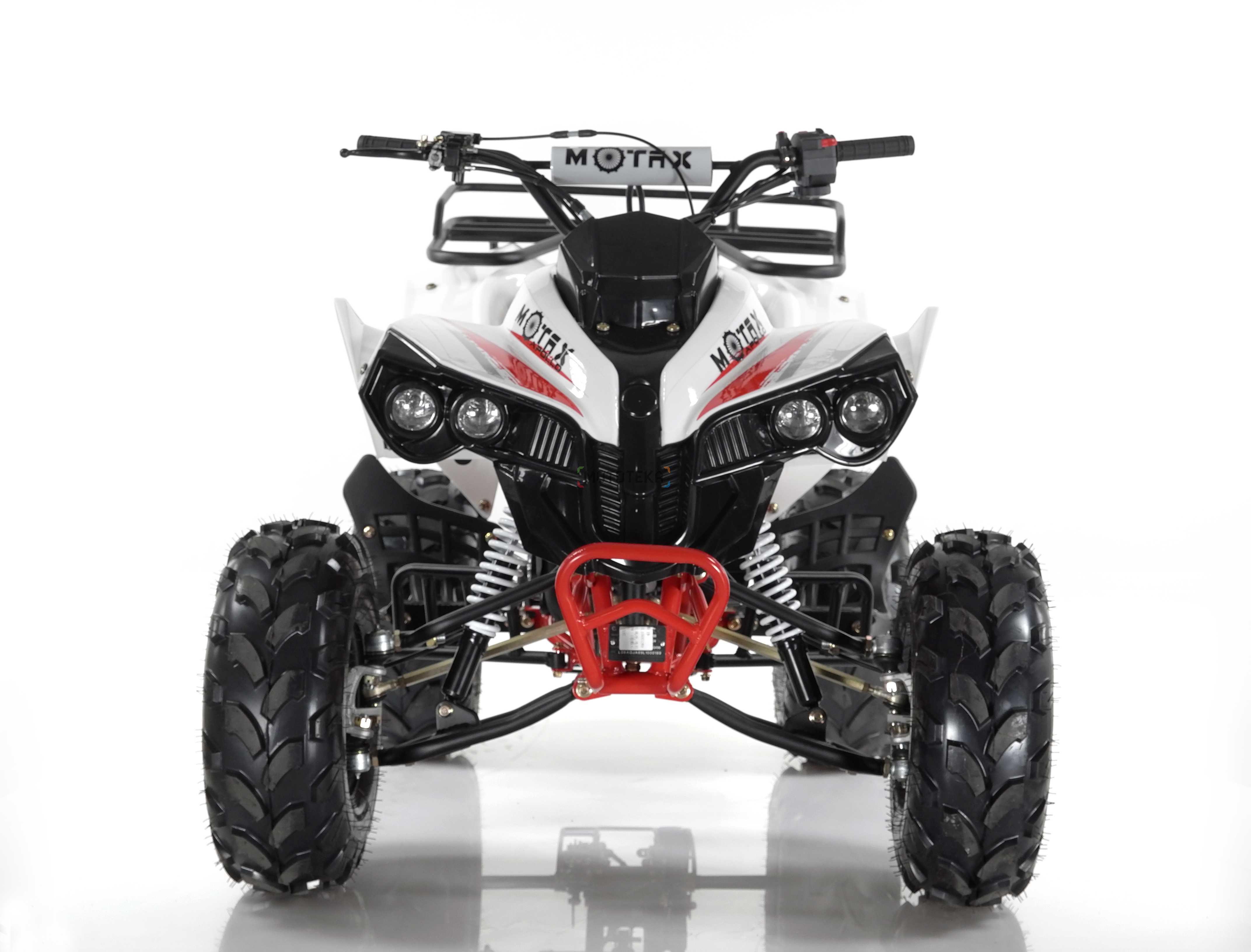 Квадроцикл детский Motax (Мотакс) ATV Raptor - LUX 125 белый/красный (машинокомплект)