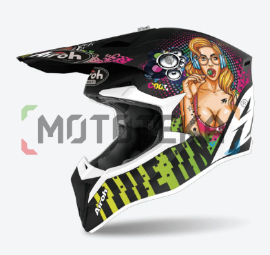 Шлем мото кроссовый Airoh (Айрох) WRAAP YOUTH PIN UP Matt XXS